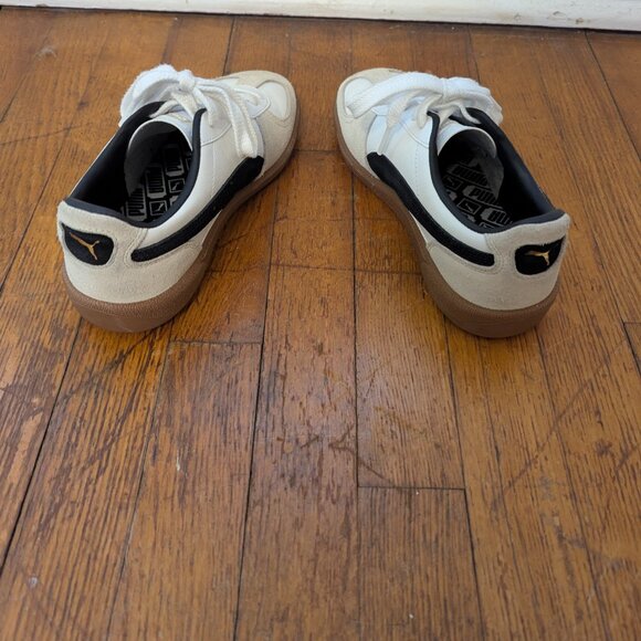 PUMA | Palermo Leather Sneaker - Moda White / Black - Women's 7.5 - Like New - Picture 4 of 6